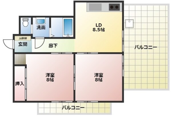 播磨高岡駅 徒歩14分 2階の物件間取画像